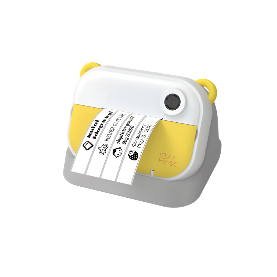 myFirst polaroid kaamera Camera Insta Wi Yellow + Free Wi Thermal Sticker Color Pattern