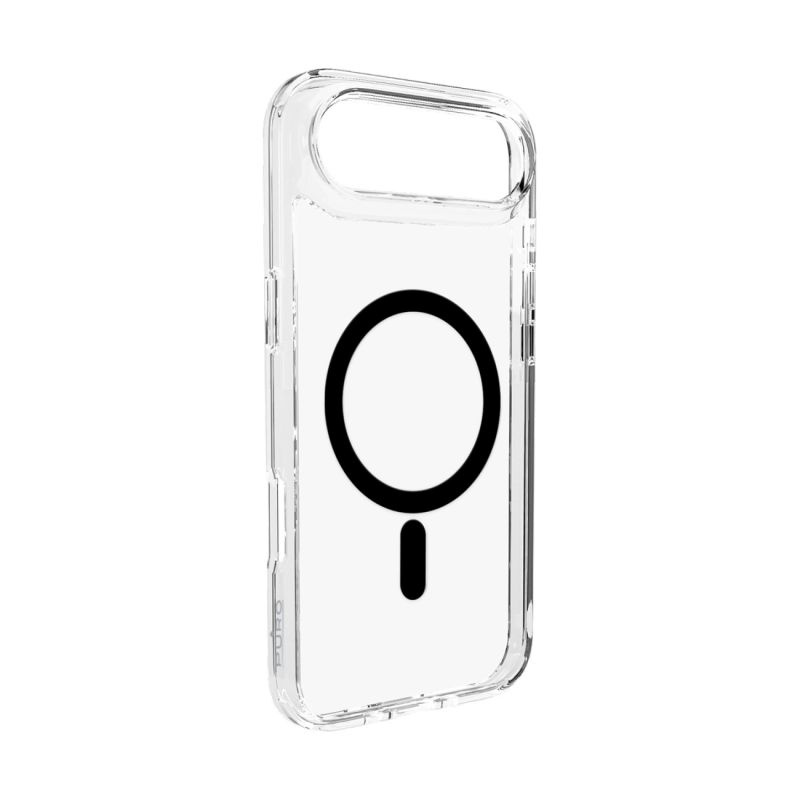 Puro Lite Mag Case Compatible with MagSafe for iPhone 17 Air - Transparent with Black Ring must / iPhone 17 Air