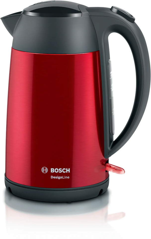 Bosch veekeetja TWK3P424 DesignLine Electric Kettle 1,7L, punane/must