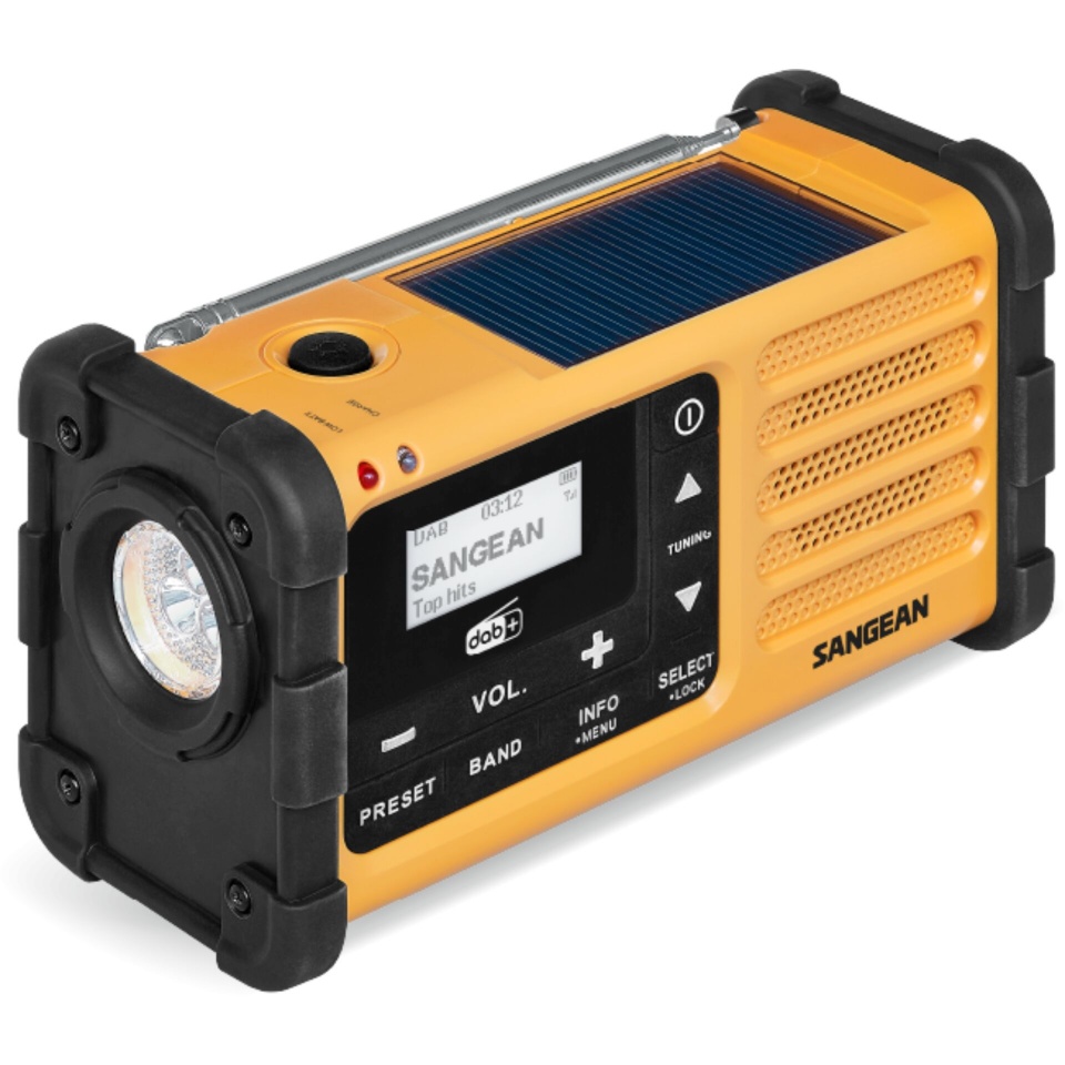 Sangean raadio MMR-88 DAB+ (USB-C) kollane Notfall/Kurbel/Solar Radio