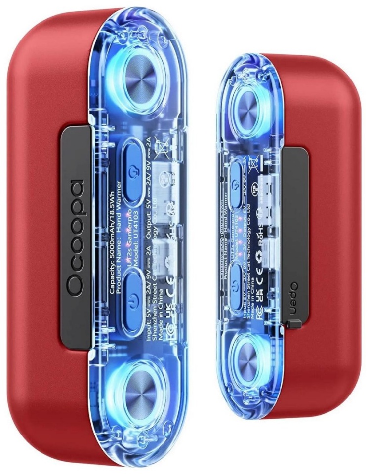 Ocoopa kätesoojendaja UT4103 Electric Heater, punane