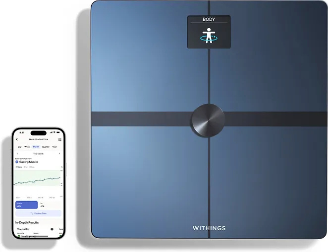 Withings vannitoakaal Body Smart Composition Scale with Wifi Connection, must