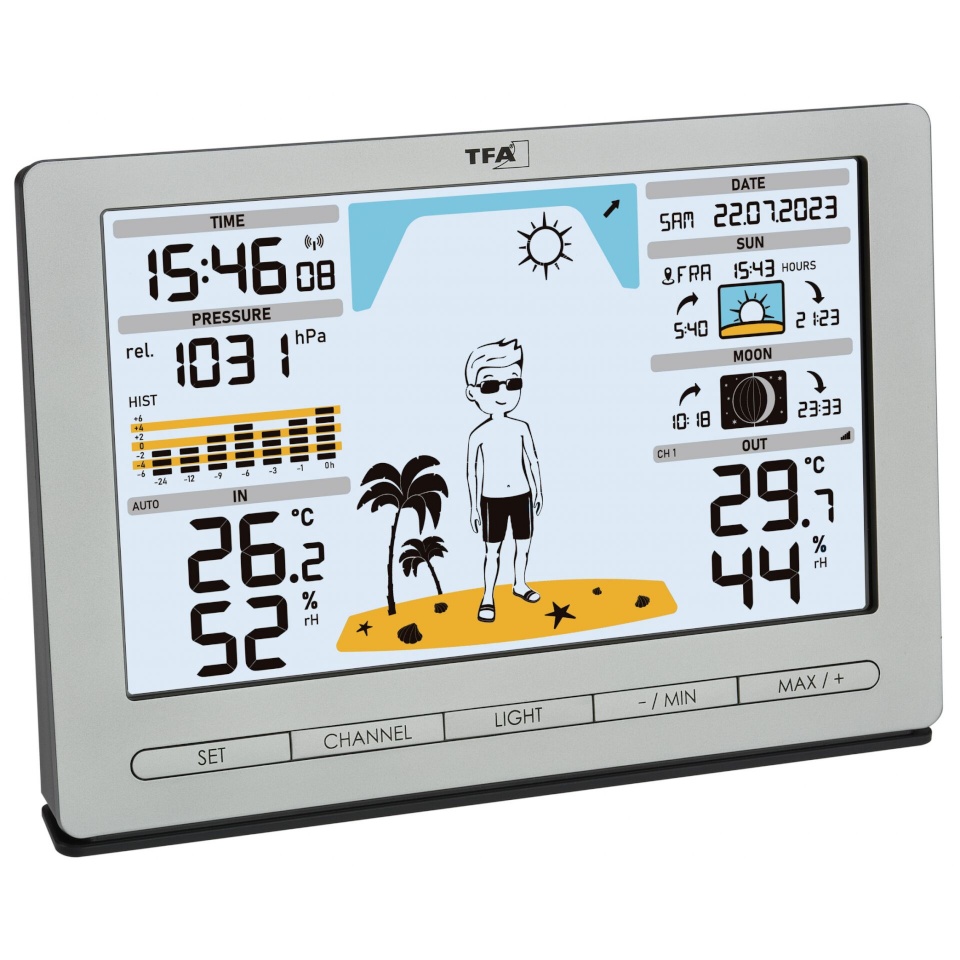 TFA termomeeter 35.1097.54 Meteo Jack Wireless Weather Station, hõbedane 