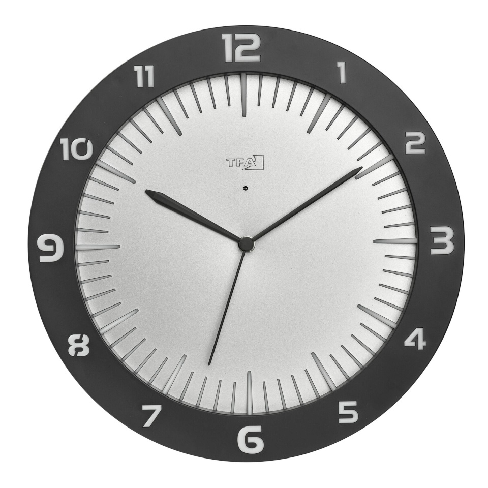 TFA seinakell 60.3553.10 Lumoclock, hall/valge