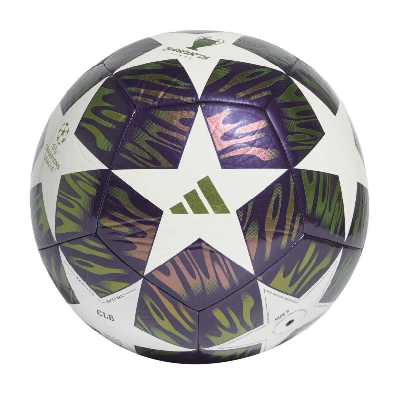 adidas UCL 25/26 Final Club Football Purple, Green, and White KT0658 4
