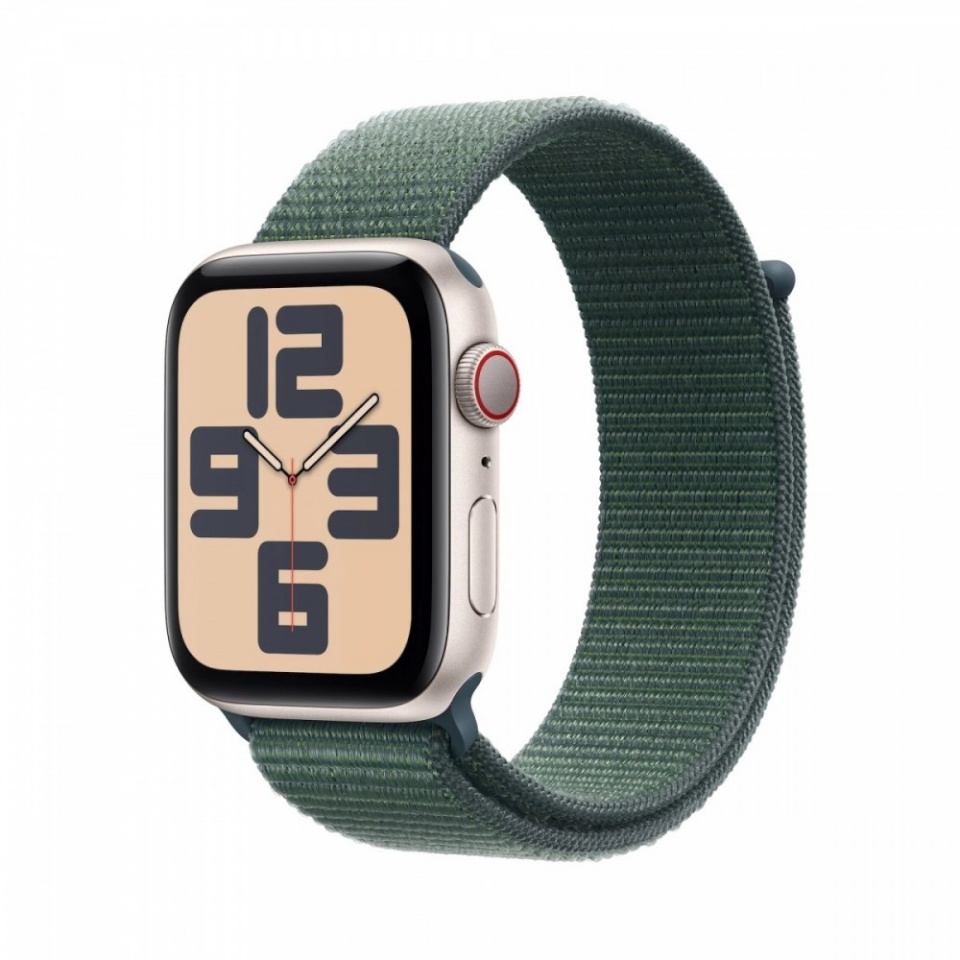 Apple nutikell Watch SE GPS + Cellular 40 mm Starlight Aluminum Case with Lake roheline Sport Loop