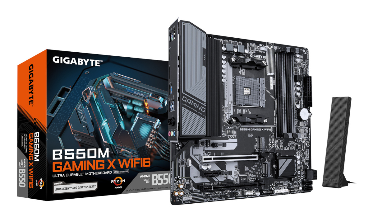 Gigabyte emaplaat B550M GAMING X WIFI6 (B550,AM4,mATX,DDR4)