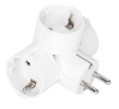 Fuj:tech toitepistiku jaotur 3-Way Power Plug Splitter Vertical, valge