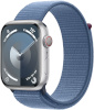 Apple Watch Series 9 GPS + Cellular 45mm Silver Aluminium Case with Winter Blue Sport Loop