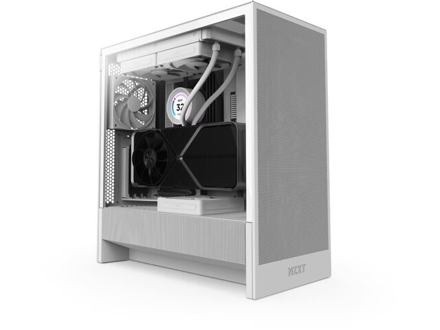 NZXT korpus H5 Flow ( 2024 ) (valge, Tempered Glass)