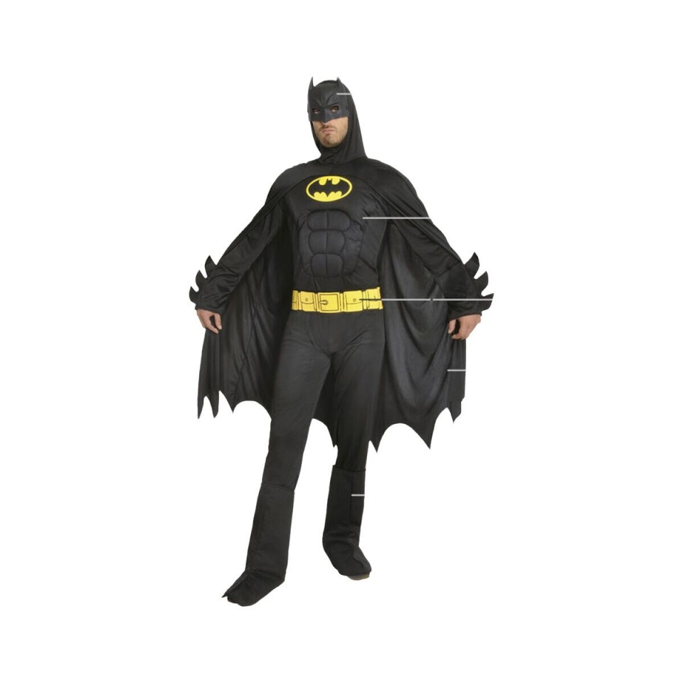 Maskeraadi kostüüm täiskasvanutele must Batman XL