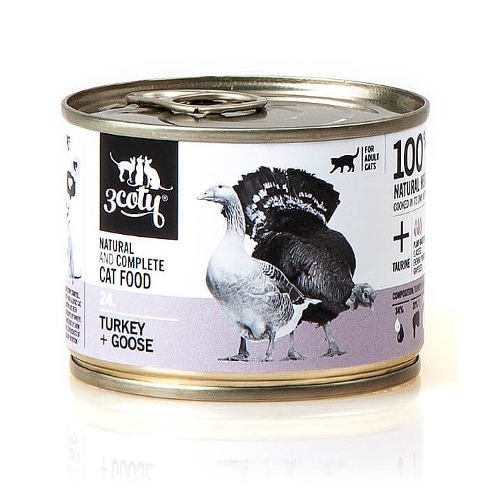 3coty kassitoit 24. Turkey and goose - Wet Cat Food- 180g