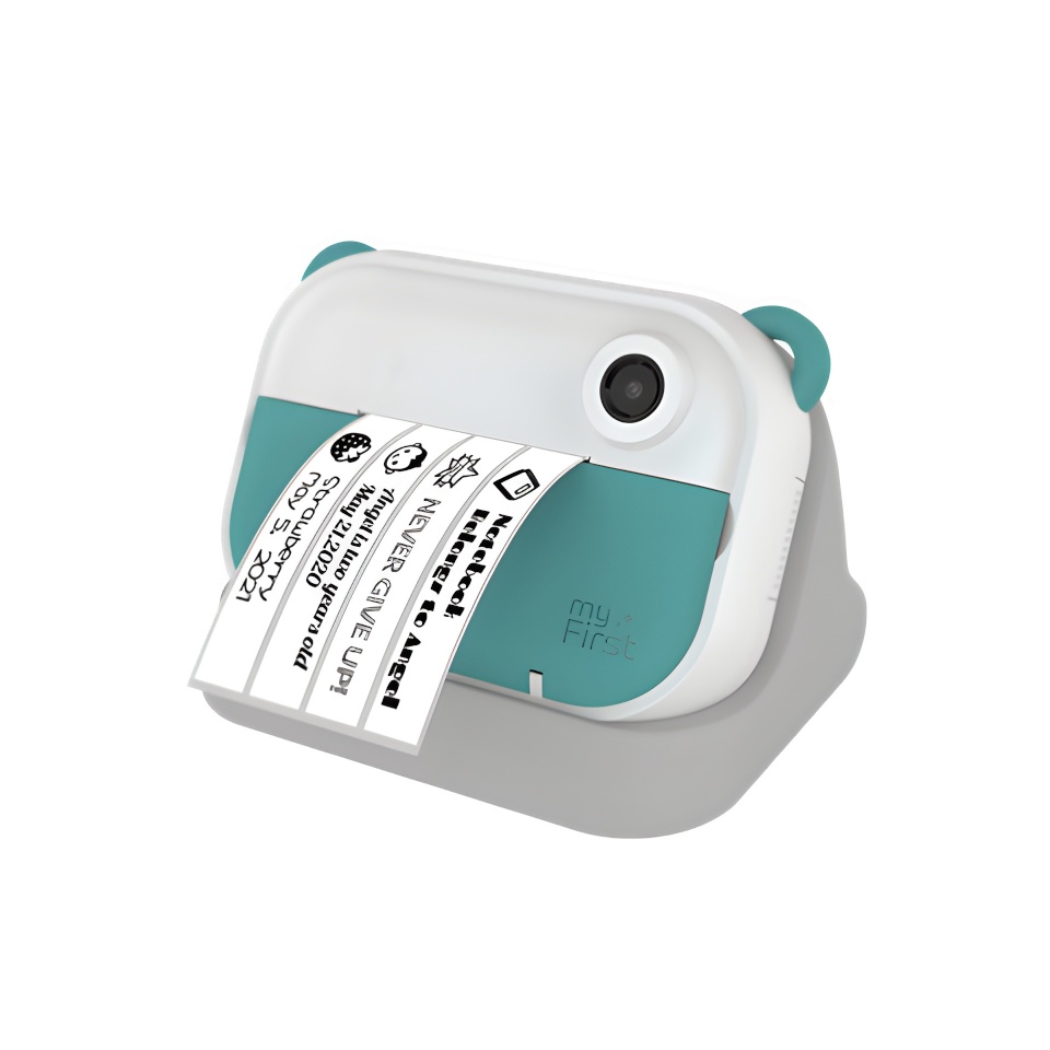 myFirst polaroid kaamera Camera Insta Wi Teal + Free Wi Thermal Sticker Color Pattern