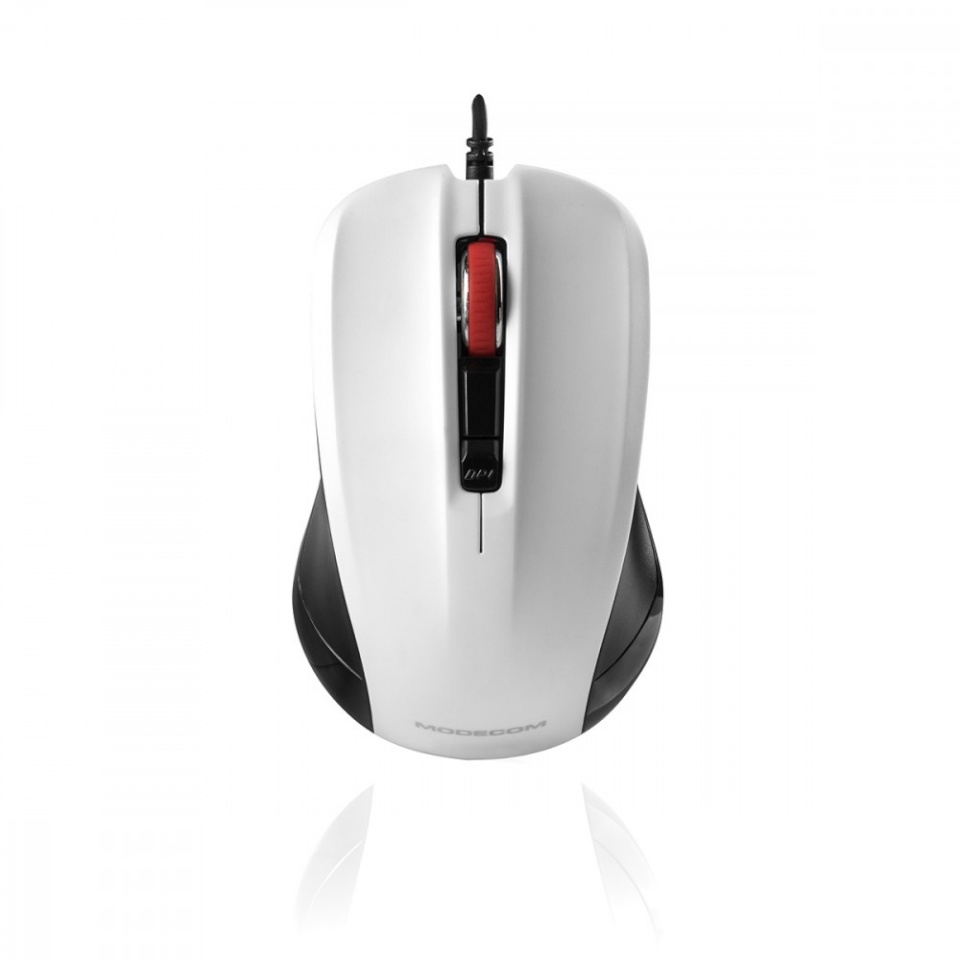 Modecom hiir M9.1 must AND valge CABLE OPTICAL MOUSE