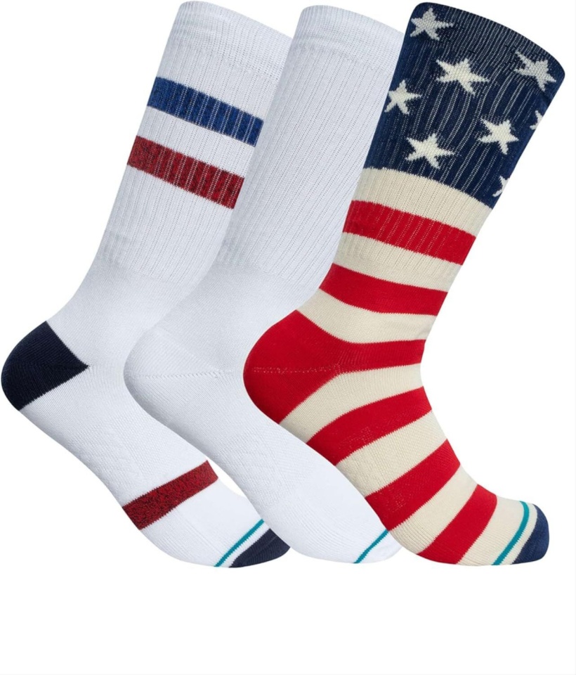 Stance sokid The Americana Crew Socks 3-Pack (värvivalik) - suurus 43/47