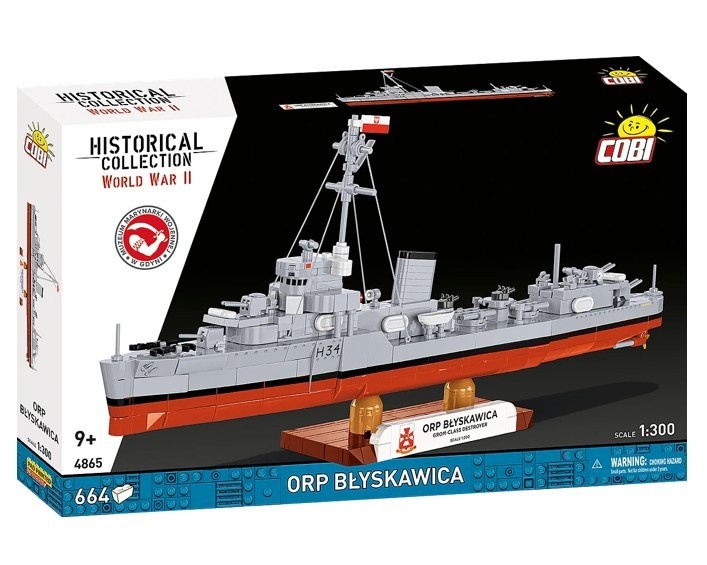 Cobi klotsid ORP Błyskawica Building Blocks Set - 664 Pieces