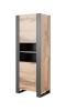Cama Meble riiul WOOD bookcase 65x40x170,5 oak wotan + anthracite