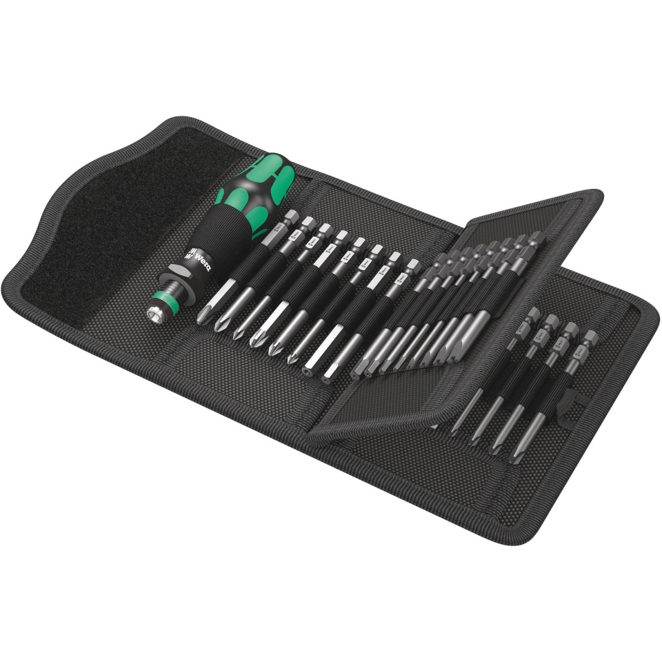 WERA kruvikeerajate kmpl Kraftform Kompakt 62 Pouch with 89 mm-long bits