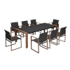 H4Y aiamööblikomplekt DUISBURG laud ja 8 tooli