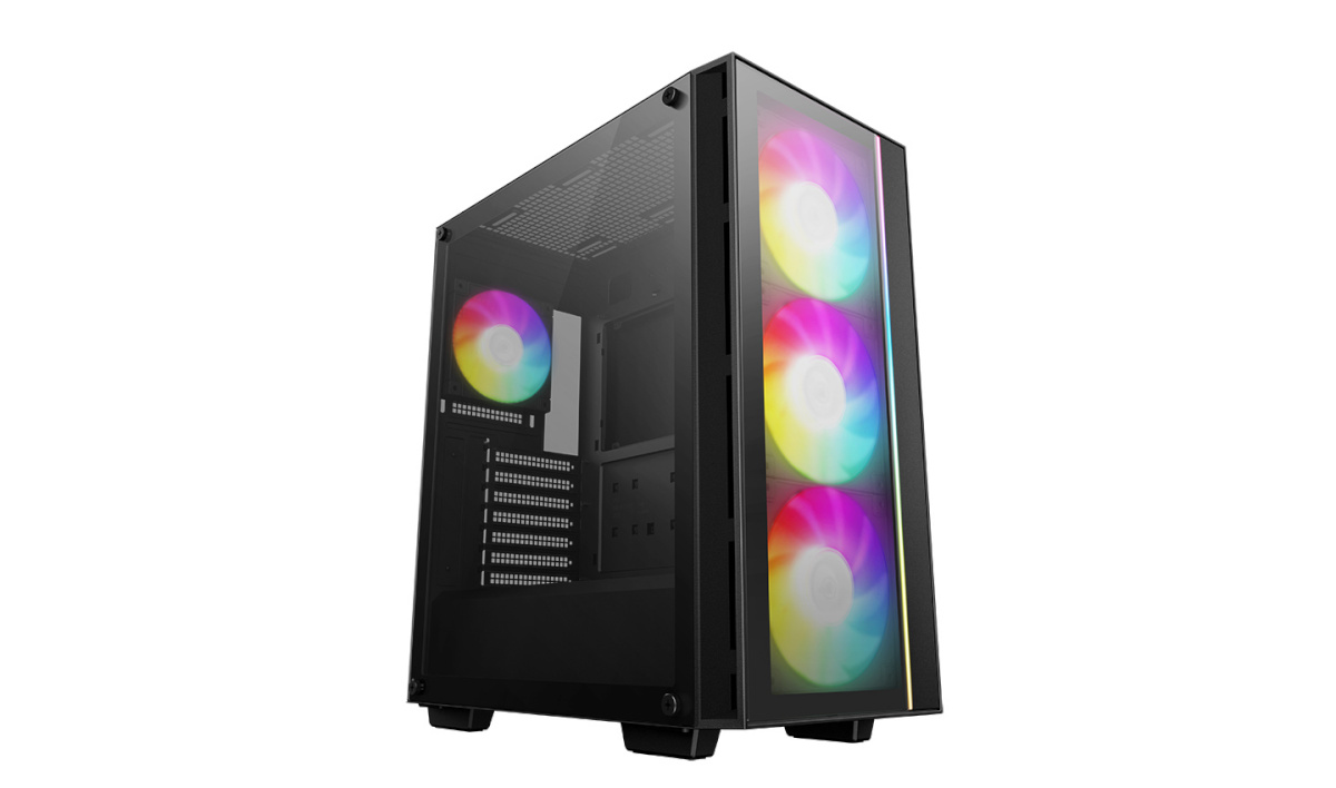 Deepcool korpus MATREXX 55 V4 C (must, Tempered Glass)