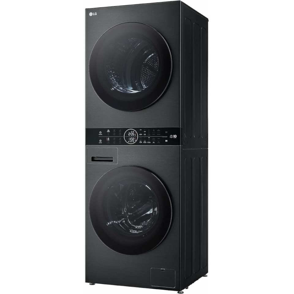LG kuivatiga pesumasin WT1210BBF Washtower Laundry Column, 10kg/12kg, 1400 p/min, must