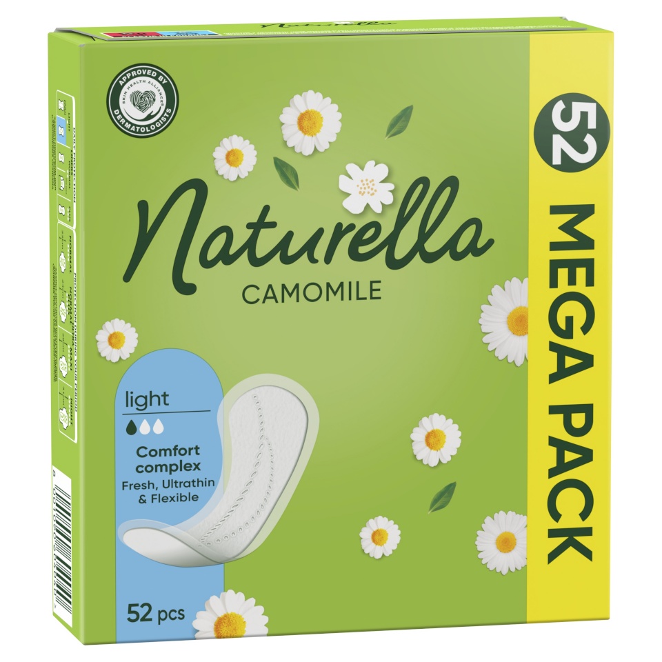 Naturella Light Camomile Pesukaitsmed, 52 tk
