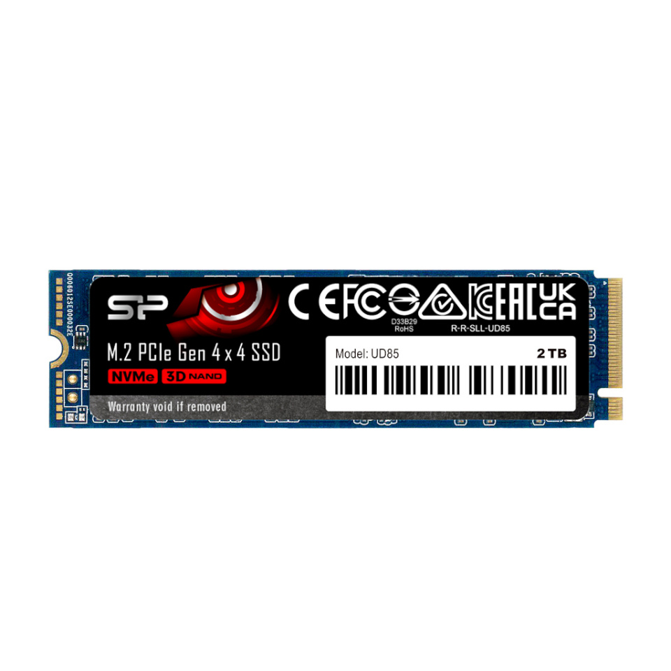 Silicon Power kõvaketas SSD UD85 250 GB, SSD form factor M.2 2280, SSD interface PCIe Gen4x4, Write speed 1300 MB/s, Read speed 3300 MB/s