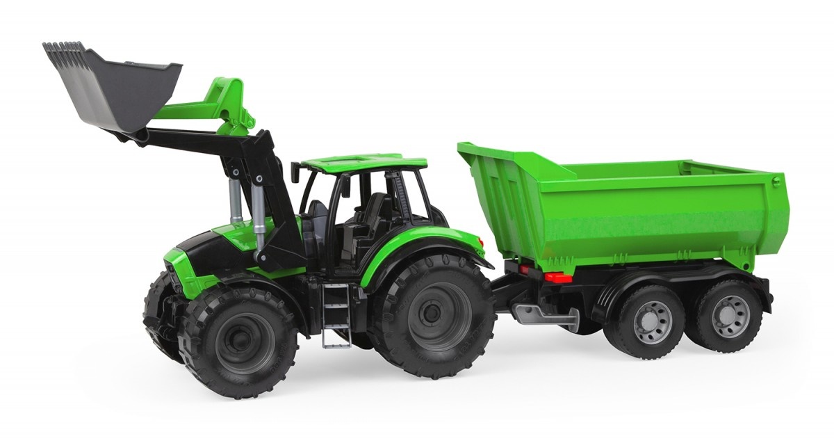 Lena LEN-04617 Worxx Traktor Deutz-Fahr with trailer 74cm