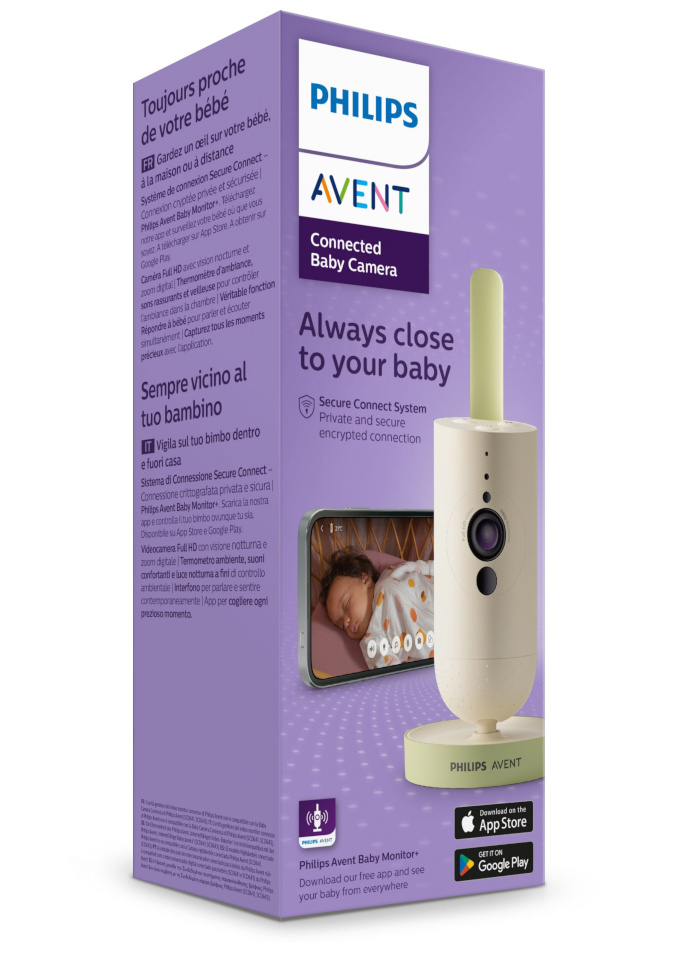 Philipsi beebimonitor Avent SCD643/26 Ühendatud video