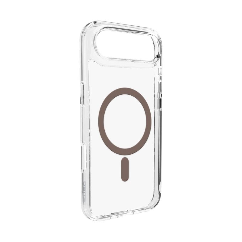 Puro Lite Mag Case Compatible with MagSafe for iPhone 17 Air - Transparent with Brown Ring pruun / iPhone 17 Air