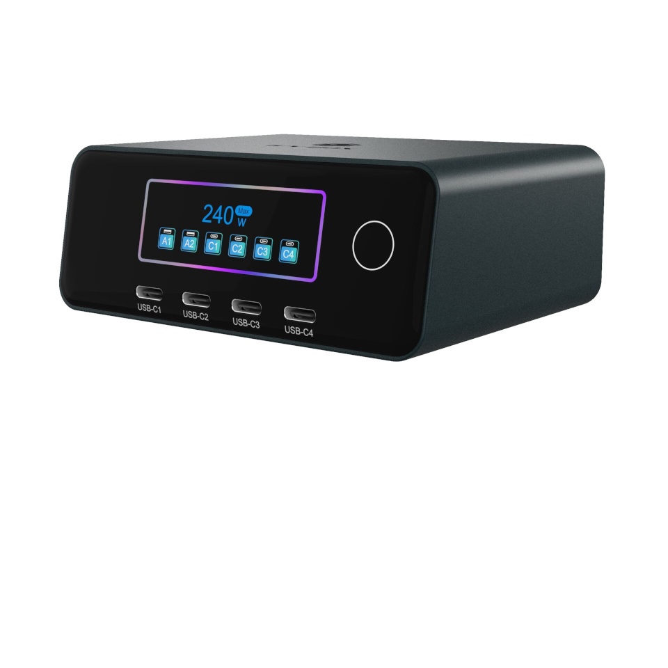 ICY BOX laadija Diamond Charge 2401 240W Ladestation mit LCD-Display