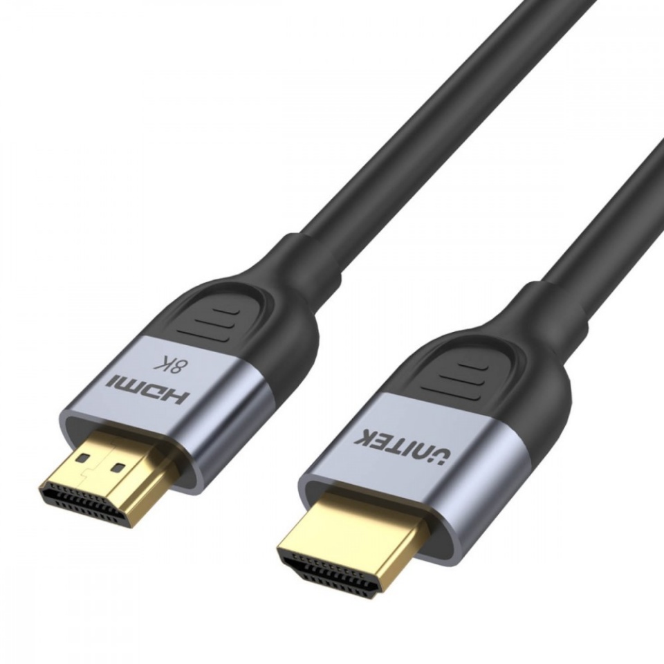 Unitek kaabel HDMI 2.1 8K 60Hz 2m; must; C11086GY01-2
