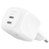 Belkin laadija akulaadija Dual USB-C 50W PD + PPS ,valge WCH019kqWH