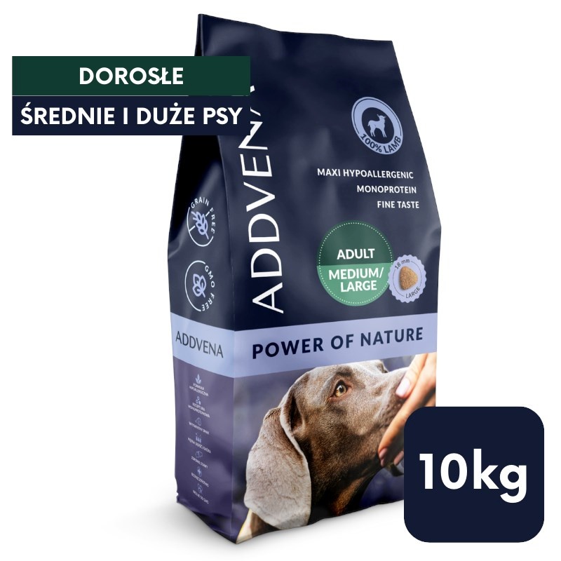 Addvena kuivtoit koerale POWER OF NATURE dla Adults psów średnich i dużych ras 10kg