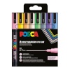 POSCA uni marker PC-3M, 0,9-1,3mm, 8 tk, pastellvärvid