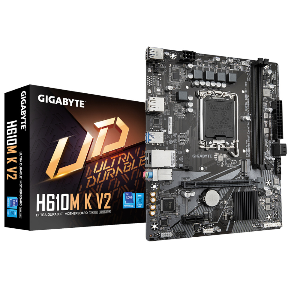 Gigabyte emaplaat H610M K V2 H610,LGA1700, mATX DDR5