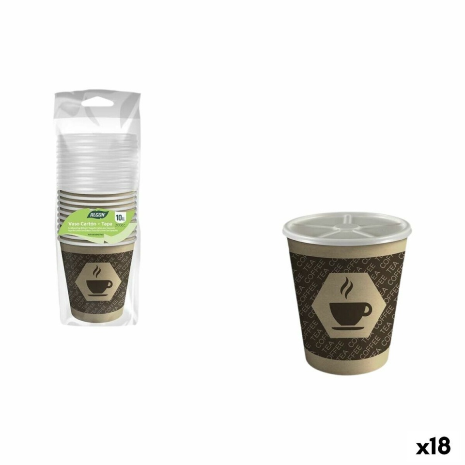 Algon klaaside komplekt pruun 200ml 10tk (18tk)