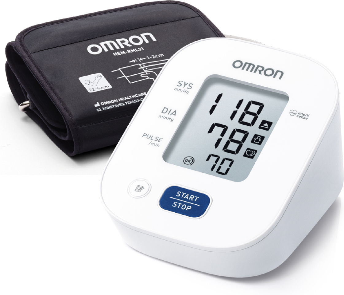Omron vererõhumõõtja M2+ Blood Pressure Monitor, valge