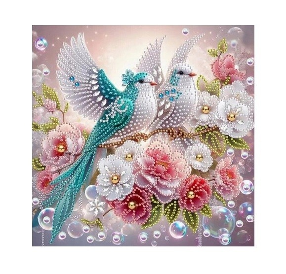 Norimpex Diamond mosaic - Birds in flowers