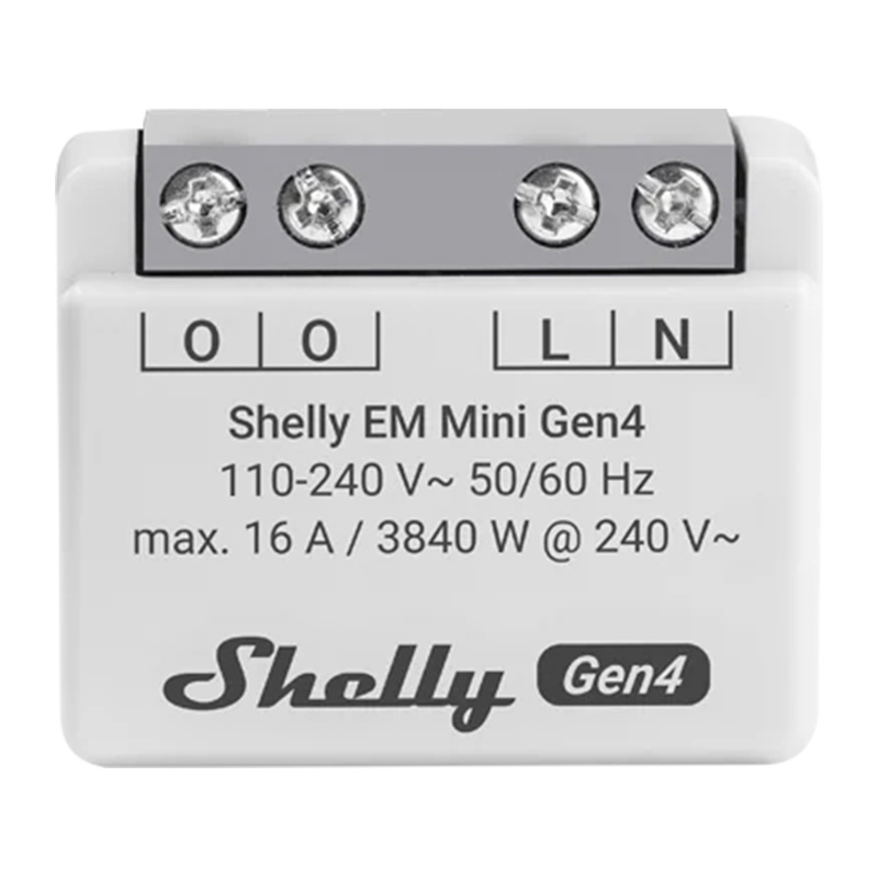 Shelly nutikodu moodul Miernik Energii EM Mini Gen4 WiFi/Matter, valge