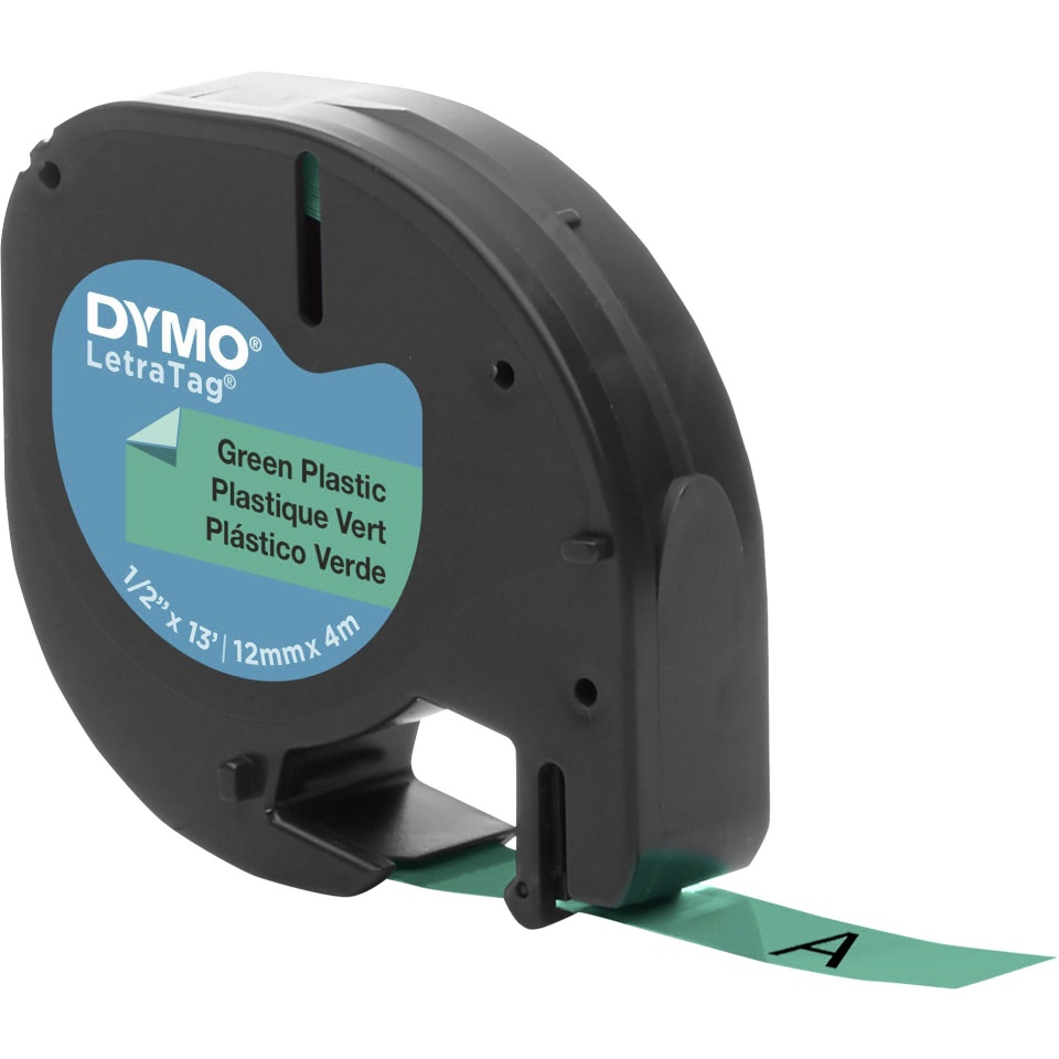 Dymo etiketiprinteri etiketid LetraTag roheline Plastic 12 mm x 4 m