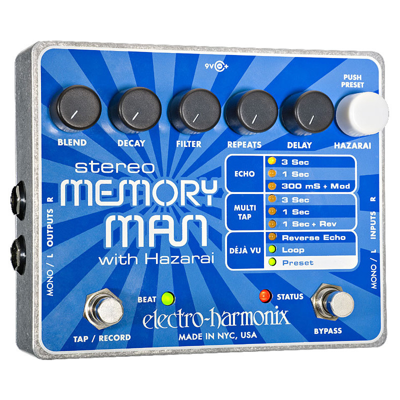 Electro-Harmonix kitarripedaal Stereo Memory Man Hazarai Pedal