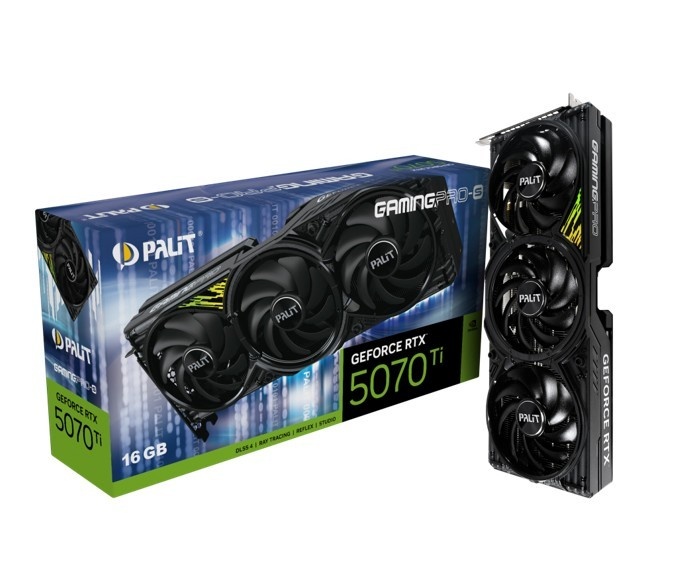 Palit videokaart RTX 5070 Ti GAMING PRO-S 16GB GDDR7 256bit 3xDP HDMI