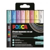 POSCA uni marker PC-1M, ülipeen 0,7 mm ots, 8 tk, pehmed värvid
