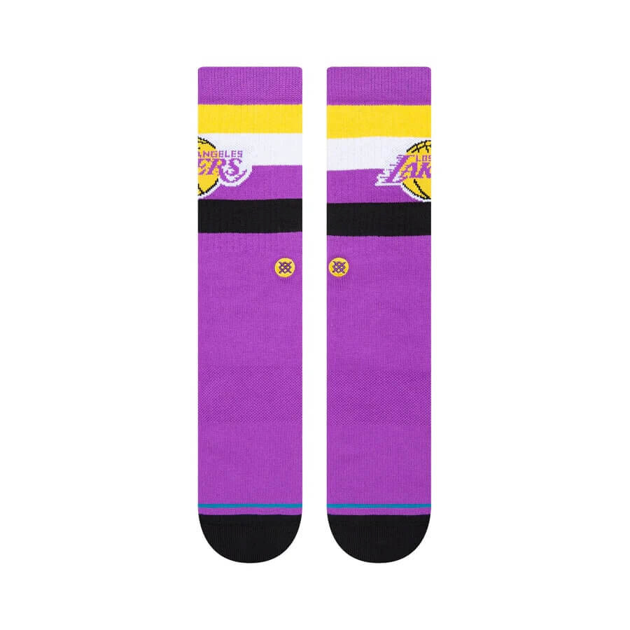 Stance sokid LAKERS ST CREW suurus 43-47 lilla/kollane/must
