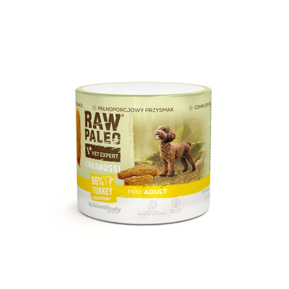 Vetexpert maius koerale Raw Paleo Cabanossi Turkey Mini, 100g