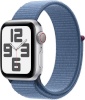 Apple Watch SE (2023) GPS + Cellular 40mm Silver Aluminum Case with Winter Blue Sport Loop