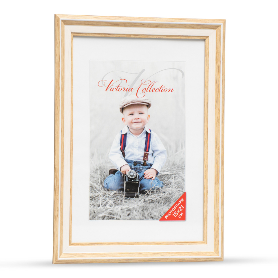 Victoria Collection pildiraam Action 2 15x21, helepruun/valge