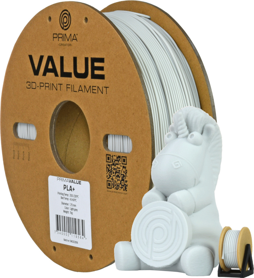 PrimaValue PLA+ 3D printeri filament, 1,75 mm, helehall