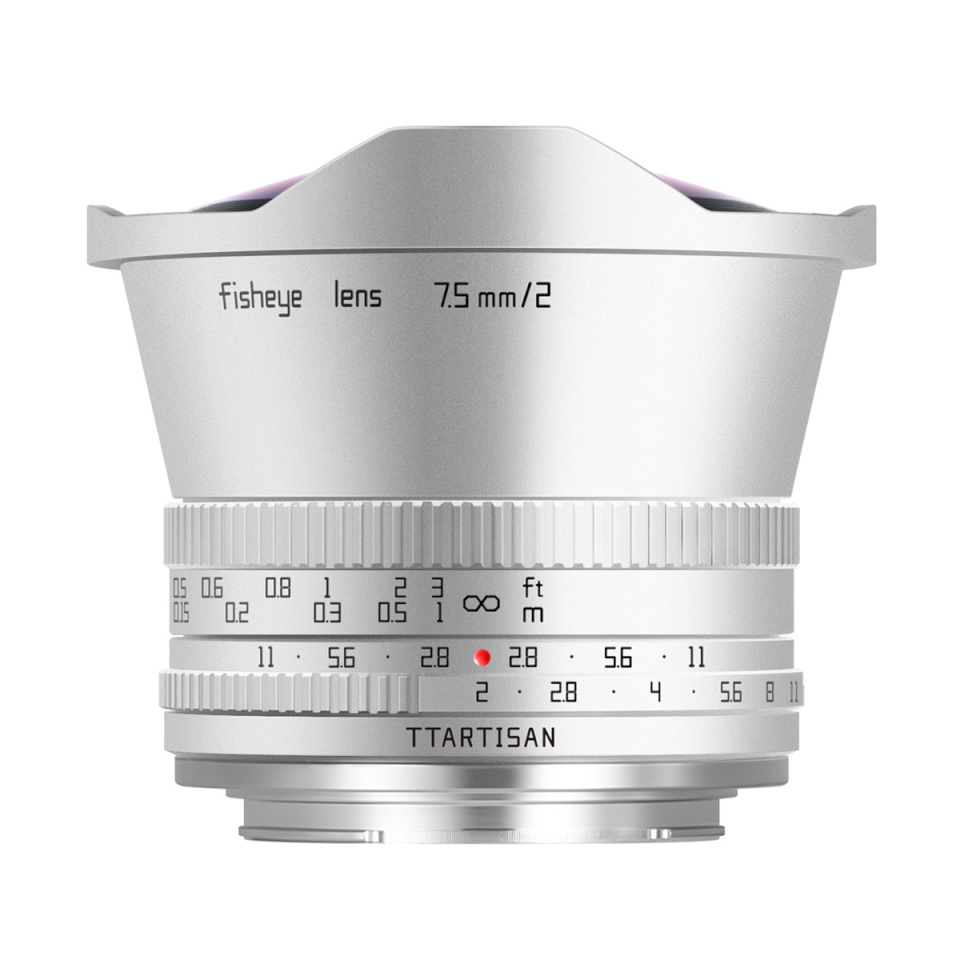 TTARTISAN 2.0/7.5 mm hõbedane, Sony E-Mount, kalasilm objektiiv